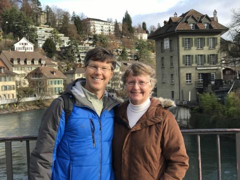 Karri '84 and Ed '83 Olefirowicz in Switzerland